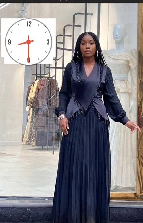 Robe longue abaya chic plissée